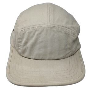 Big Accessories 5 Panel Beige One Size Slideback Flat Brim Cotton Blank Hat